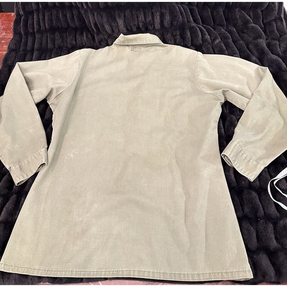 US Army Field Jacket Size Small  Green 1970s Military Olive Faded - Picture 2 of 13